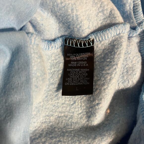 Aviator Nation Unisex 5 Striped Full Zip Hoodie Sky Blue Size Large - Picture 6 of 7